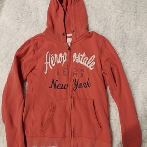 Aeropostale Coral zip jacket medium